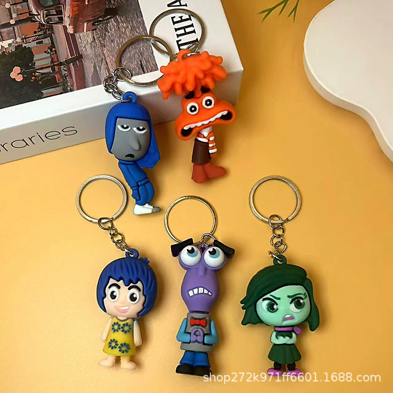 Cartoon keychain, doll, three dimensional backpack accessory from soft rubber, Birthday gift