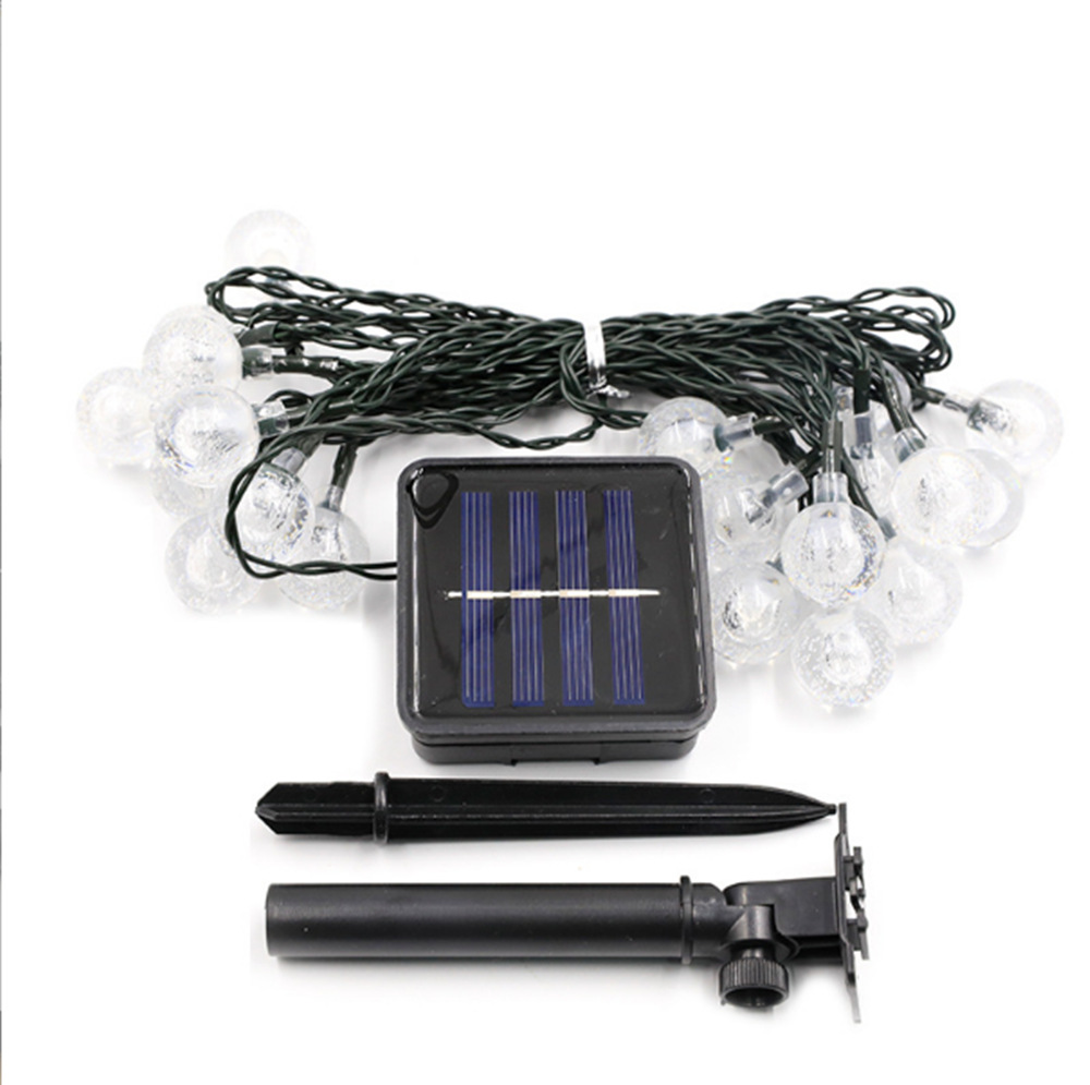 Linternas de estrellas transfronterizas estilo camping al aire libre cielo estrellado luces de ambiente al aire libre LED bola de burbuja solar cadena de luz al por mayor