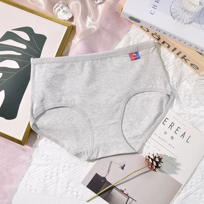 4886 Женские хлопковые трусы Renjia Mei Candy Cotton DL, однотонные простые женские брифы, низкая посадка