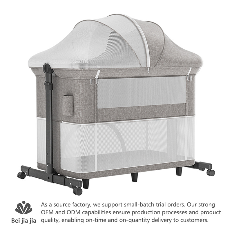 Crib Portable Foldableable Cradle Bedside Bed Mobile Bb Bed Newborn Splicing Large Bed Baby Play Bed