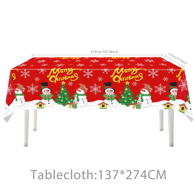 Merry Christmas圣诞节桌布一次性派对节日桌布pe桌布派对装饰品|undefined