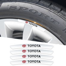 汽车轮毂装饰贴标轮胎圈改装划痕遮挡贴纸3D立体个性金属贴条车贴