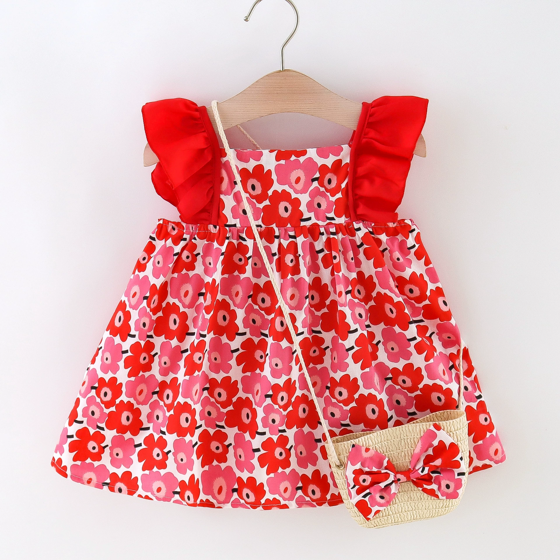 (Cross-border trading), summer dress, small princess costume, girl's skirt sleevless, children's clothing, floral print