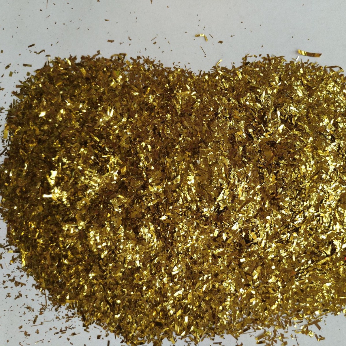 黄红绿蓝紫雪青黑深咖啡深古铜金属虹彩纸分切成宽箔条宽扁丝碎花