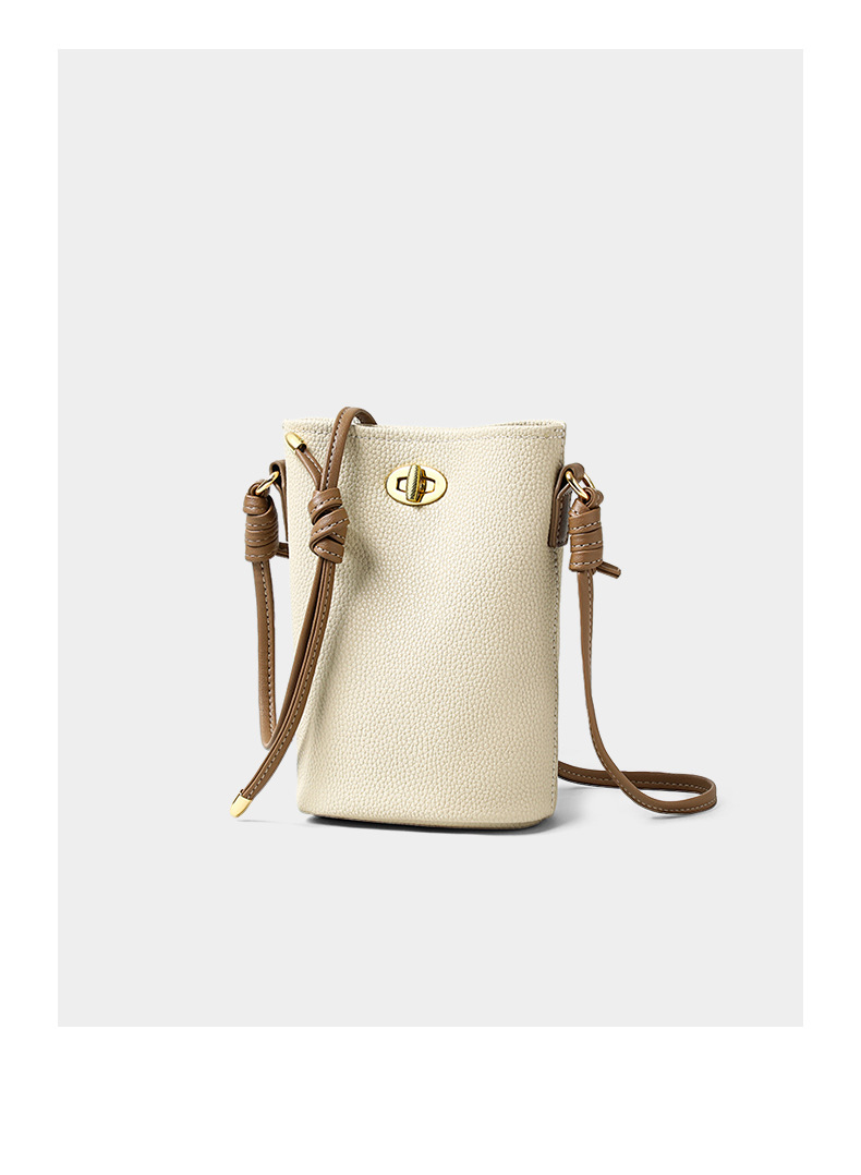 Sac à bandoulière en cuir véritable pour téléphone portable, petite taille, nouvelle bandoulière de grande capacité, sensation haut de gamme pour femmes, seau en cuir de vache, 2024_voghion.com