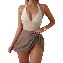 P 28555 Solid Color One Piece Swimsuit ��ɫ����Ӿ��