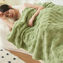 加厚毛绒盖毯珊瑚牛奶法兰绒毯毛毯子加绒秋冬季床单床垫学生宿舍