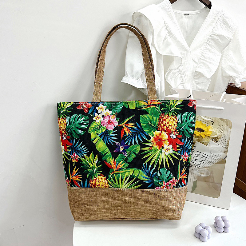 Transfronterizo nuevo bolso de gran capacidad de las mujeres de la moda impresa hombro bolsa de compras Portátil Bolsa de compras puesto al por mayor