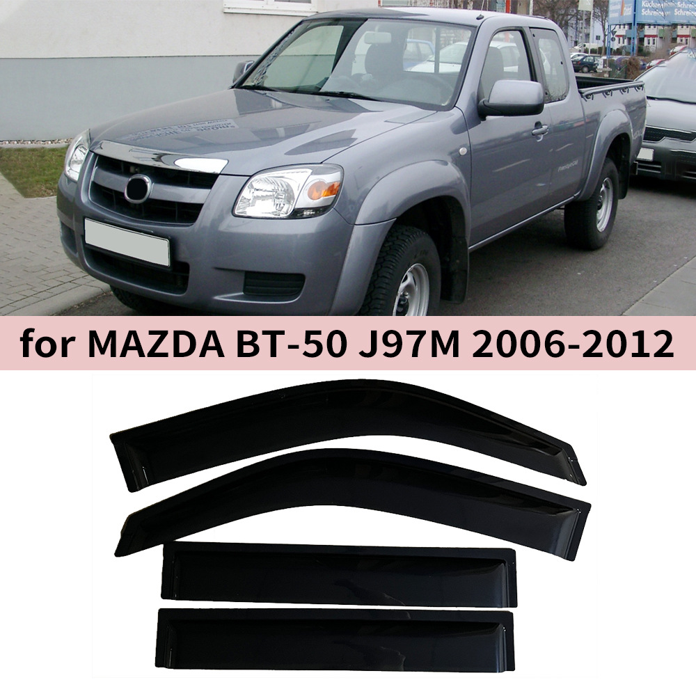 Mazda For Mazda BT-50 2006-2012 Weather Shield Side Window Deflectors (Rain shield) - for-mazda-bt-50-2006-20124pcs
