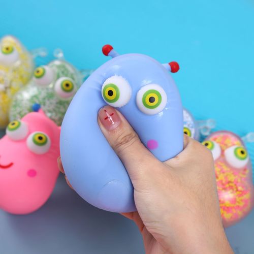 热卖闪光发泄瞪眼虫爆眼虫捏捏乐挤眼公仔趣玩爆眼发泄挤压玩具