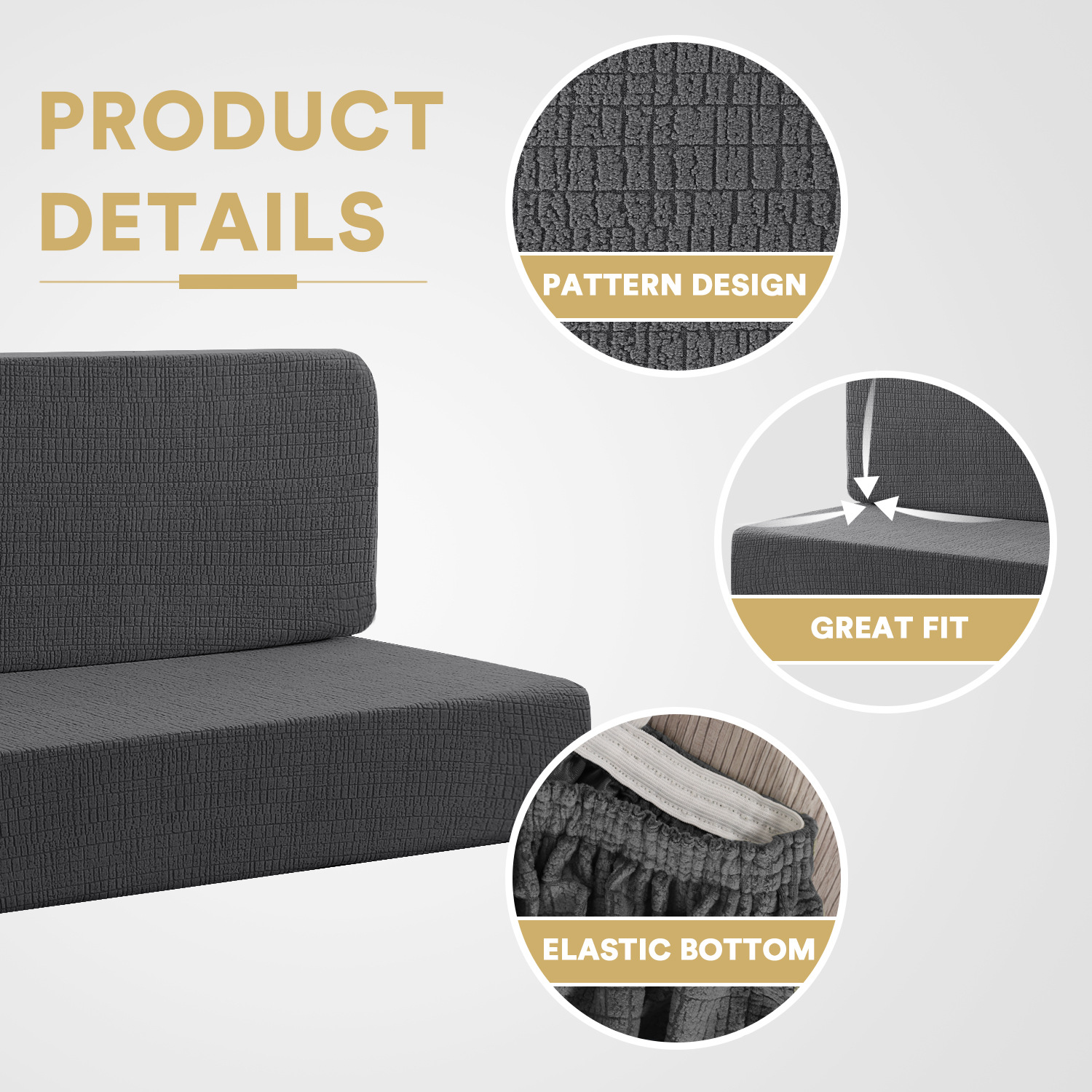 Solid color corn kernel waterproof caravan cover car seat card holder dustproof cushion cover elastic seat cover set