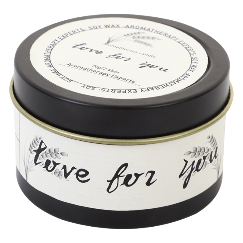 Libre de humo de cera de soja hojalata puede aromaterapia vela al por mayor hogar fragancia vela regalo de boda decoración transfronteriza