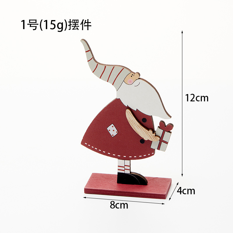 Nuevos productos transfronterizos de venta en caliente decoración de madera de Santa Claus decoración de escritorio de Navidad diseño dividido empaque bueno envío