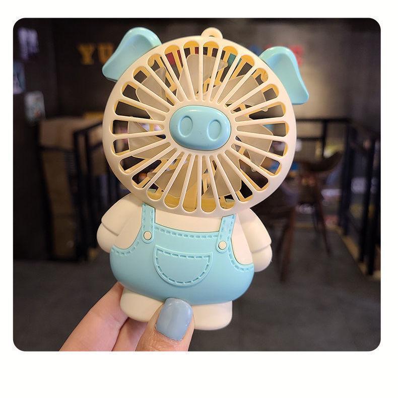 Ventilador mini recargable con diseño de cerdito, silencioso, para oficina y estudiantes, suministro al por mayor