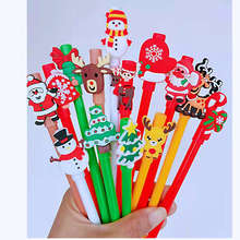 创意圣诞节礼物 可爱圣诞老人麋鹿水笔中性笔签字笔 学生礼物活动