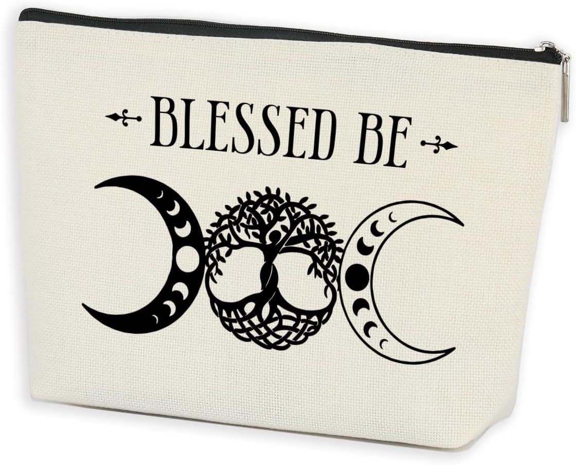 Transfronterizos Amazon Halloween maquillaje letras Halloween brujas maquillaje bolsa bolsa de almacenamiento lino fábrica directa