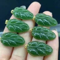 Завод оптовая натуральная Hutian яшма листья подвеска 18k золотая инкрустация DIY дикая ювелирная подвеска
