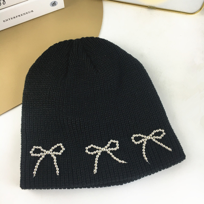Women's Knitted Beanie Hat Warm Wool Winter Hat With Ear Protection_voghion.com