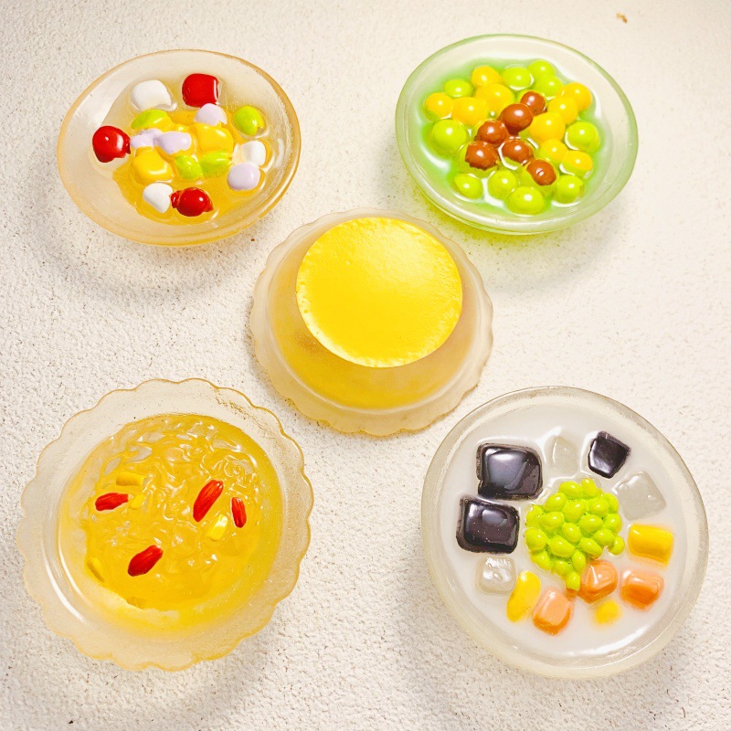 新中式菜品diy饰品配件冰镇螃蟹爆爆珠食玩树脂冰箱贴材料批发