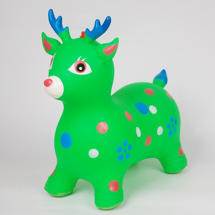 Children's Inflatable Toy Jumping Horse Enlarged and Thickened Horse Riding Inflatable Toy Unicorn Leather Horse Music Deer Horn Ball