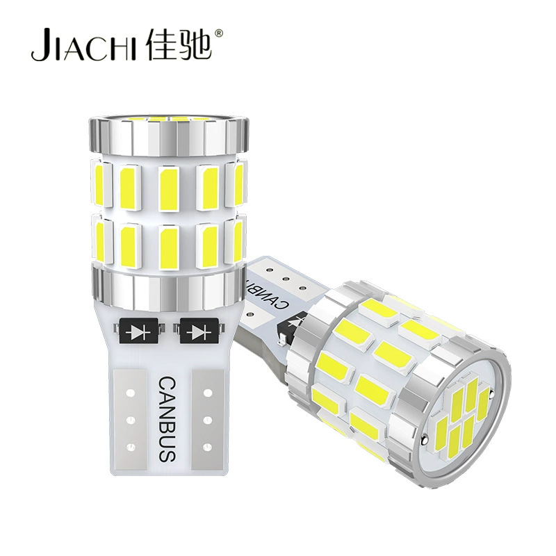 Хит продаж: светодиодная лампа T10 для габаритных огней автомобиля, 3014-30SMD, подсветка номерного знака, потолочная лампа, бесступенчатое декодирование, широкий диапазон напряжения, малогабаритная лампа