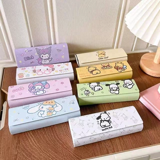 ins卡通可爱新款眼镜收纳盒小巧便携防压日系简约收纳盒油画Kitty