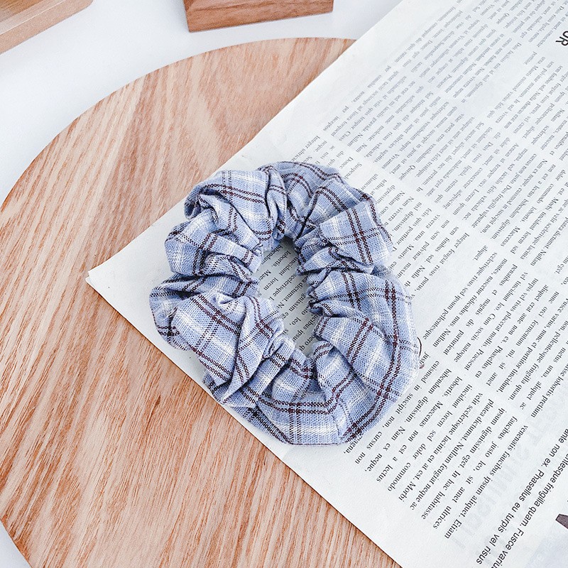 Estrellas con el mismo anillo de cabello de intestino grande estricado de moda simple dulce y elegante cuerda de cabello de dama de alta elástica cuerda de cabeza universal