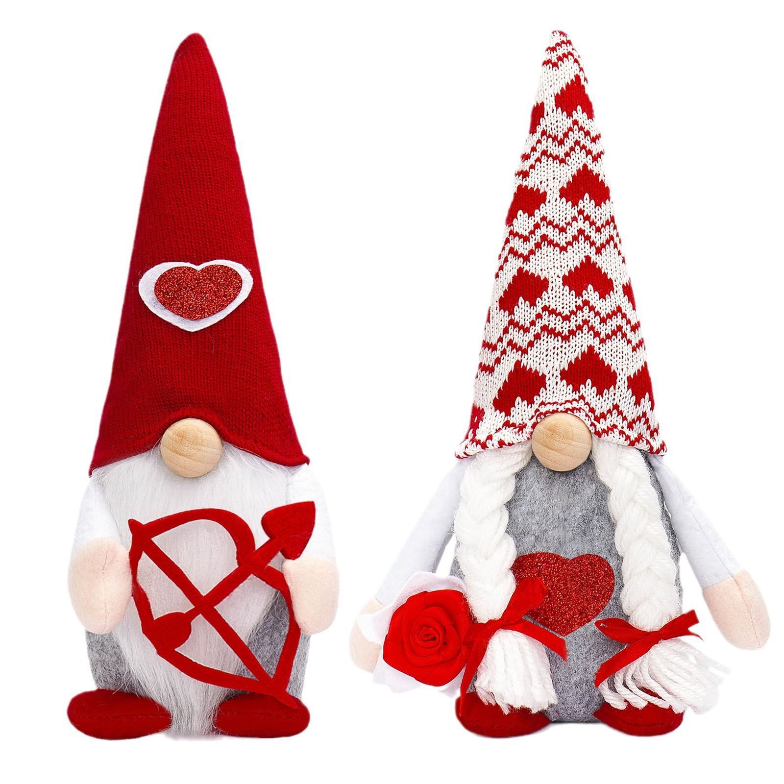 Nueva muñeca de lentejuelas Día de San Valentín transfronteriza sin rostro muñeca vieja amor enano suelo fino diseño de la muñeca Accesorios