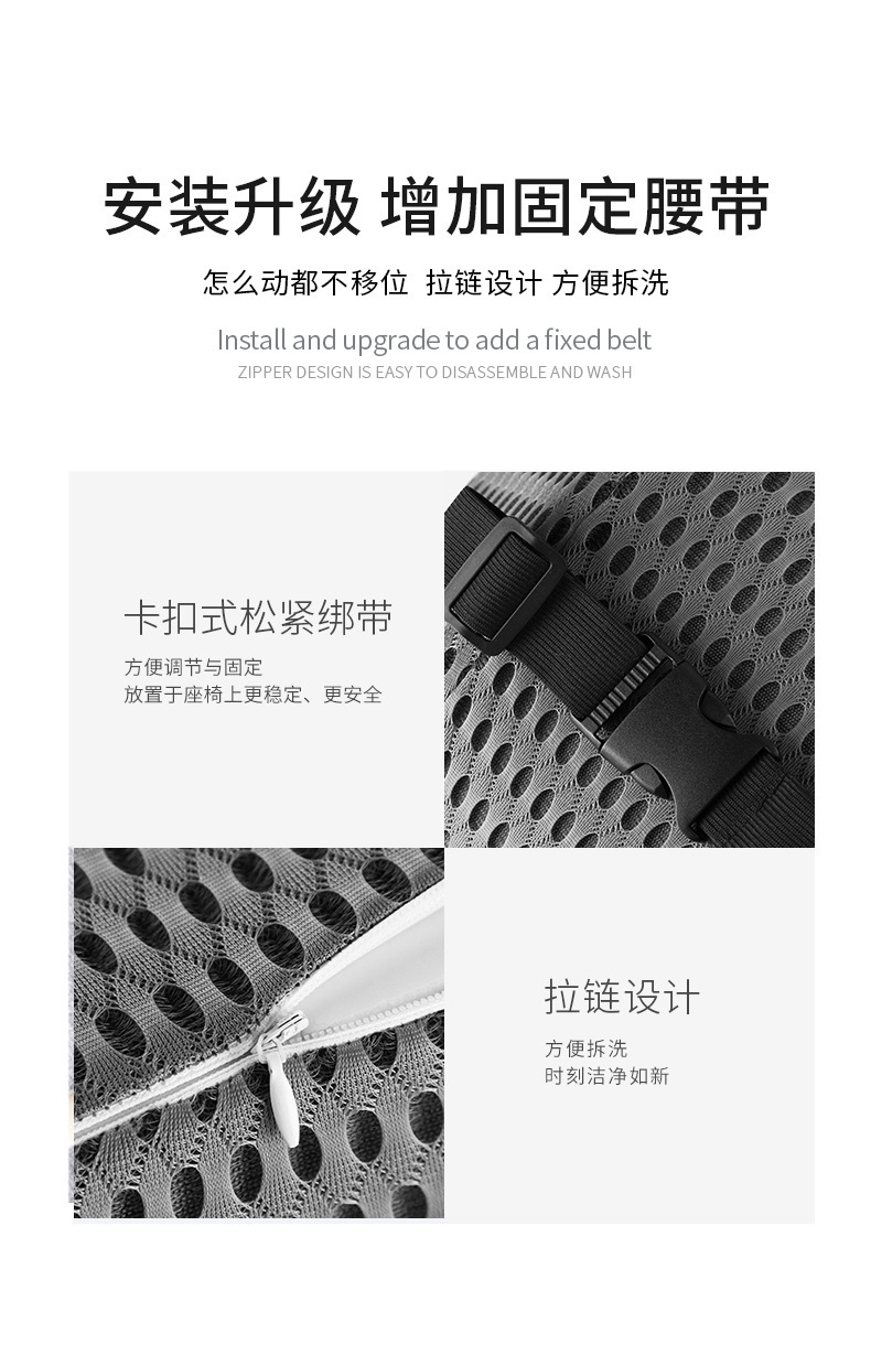 Memory Foam Car Lumbar Support and Headrest Set, Ergonomic Neck and Waist Support, Breathable Car Cushion
