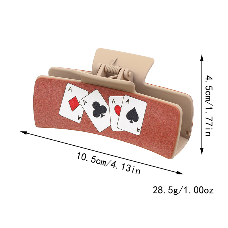 Women's Retro Card Cartoon Letter Pu Leather Hair Claws display picture 4