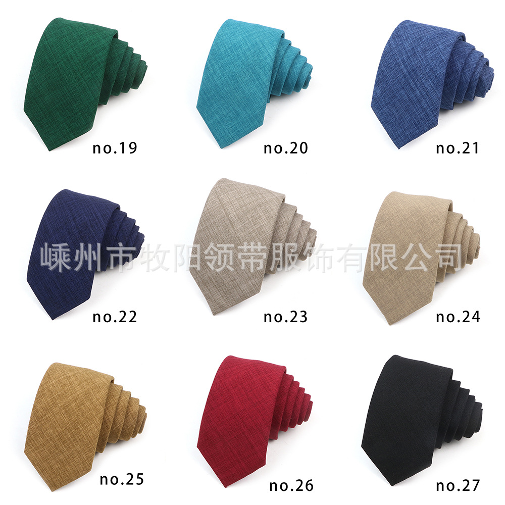 Solid color casual tie 4