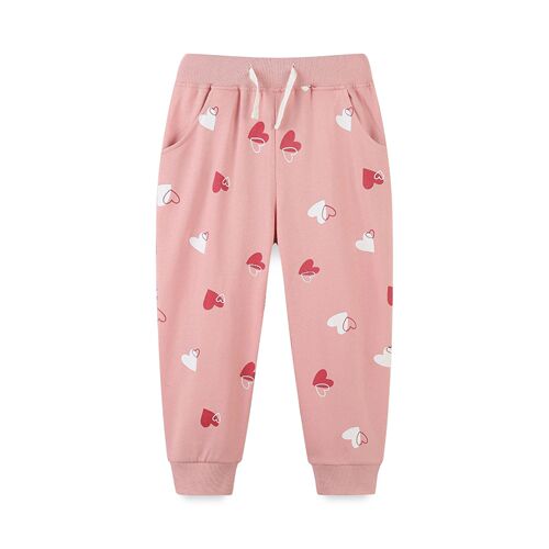 European and American style girls 'pants wholesale autumn new printed children's sweatpants for small and medium-sized children's fashionable foot-tight pants