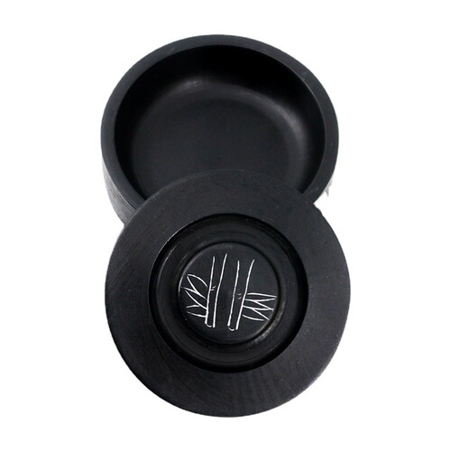 Hot pot inkstone with cover beginner adult student calligraphy inkstone ink pool ink sea ink tray ink cartridge ink strip licking pen pen holder