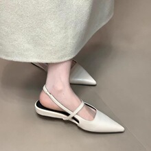 C 99831 Pointed Toe Low Heel Sandals ��ͷ�͸���Ь ŷ����