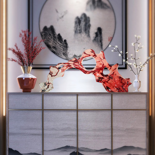 Transparent resin abstract atmospheric sculpture porch craft ornaments sales office foyer cabinet decoration living room lobby