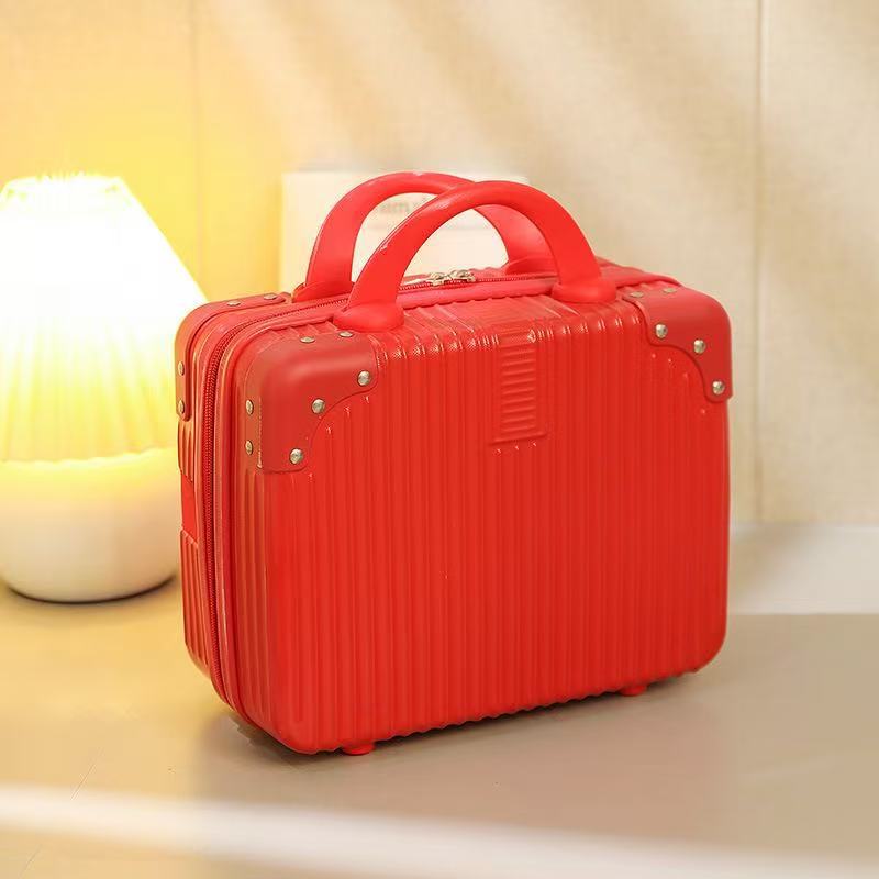 Maleta retro Estuche cosmético de 14 pulgadas Maleta pequeña Mini recuerdo Caja de contraseña ligera pequeña Caja de viaje