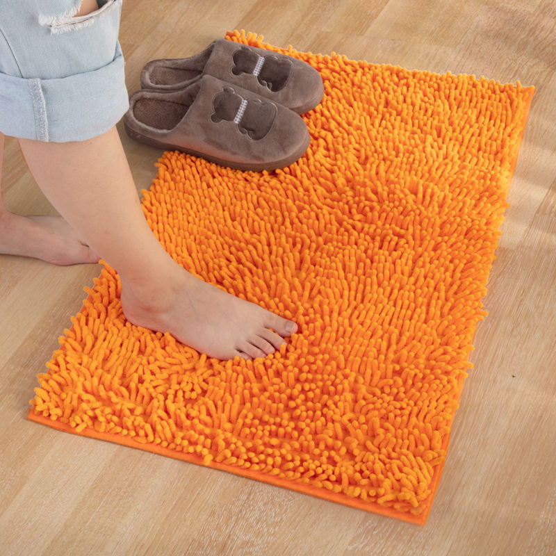 Alfombra de baño de chenille antideslizante absorbente de secado rápido resistente a manchas