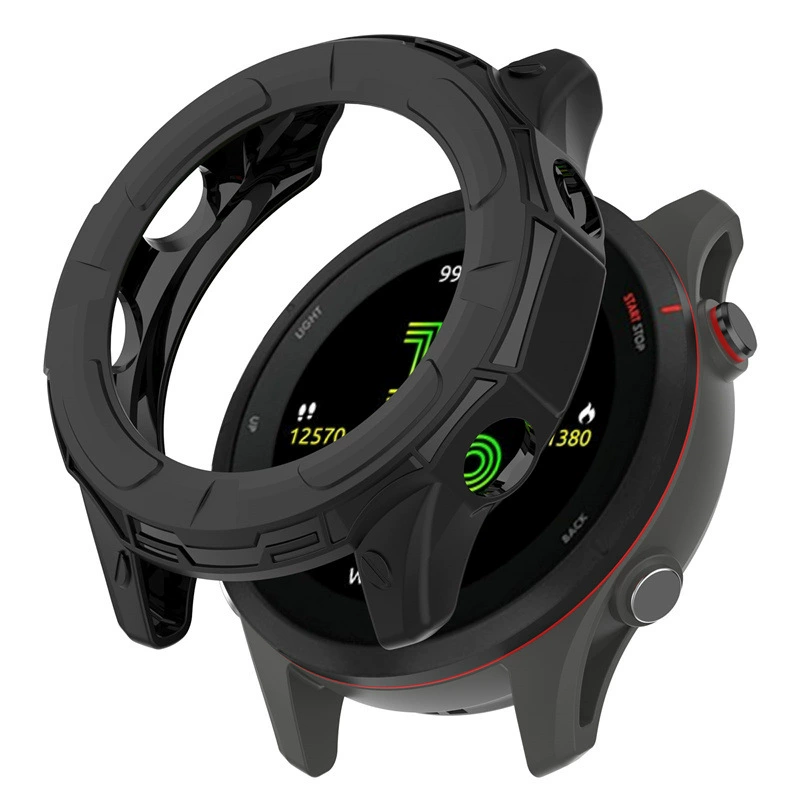 Защитный чехол из силикона для часов Jiaming Forerunner 955, полупакетный с вырезами, мягкая броня
