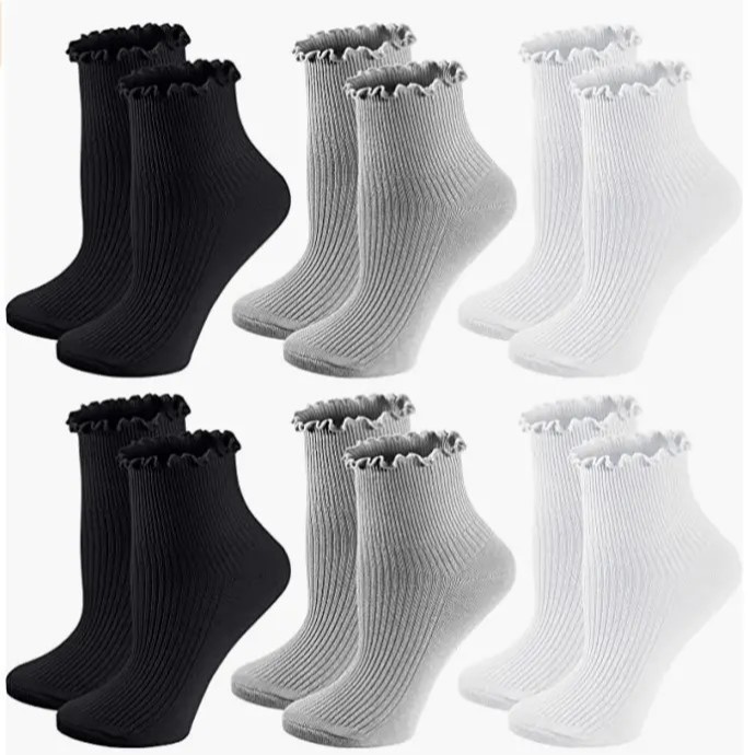 Short socks lace Japanese Lolita short tube knitted cotton agaric turn-up socks ruffled women's socks wholesale Short socks lace Japanese Lolita short tube knitted cotton agaric turn-up socks ruffled women's socks wholesale