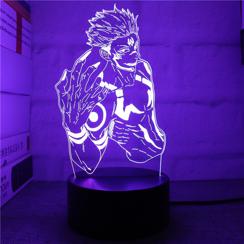 Cross-border 3D Night Light Spell Back To Battle Series Small Table Lamp Black Touch Remote Control 16 Color Atmosphere Lamp Factory Wholesale