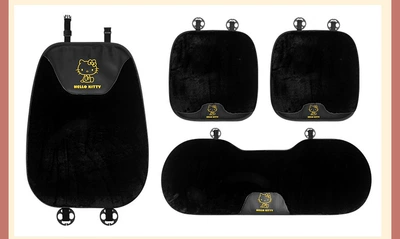 Cushion Car Cushion Thickened Cushion | Seat cushion, seat cover - black-gold-sit-one-piece-before