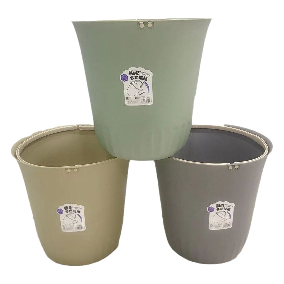 Papelera de plástico simple para cocina y sala de estar, cubo de almacenamiento para cáscaras de frutas, venta al por mayor.