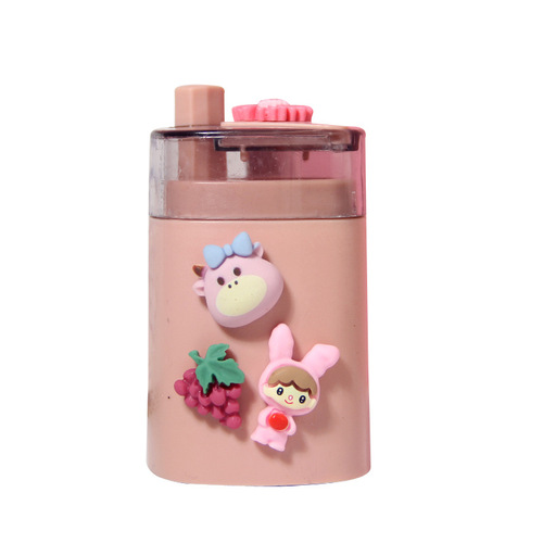 Creative cartoon automatic push-type toothpick box home living room toothpick jar toothpick bottle portable plastic toothpick tube