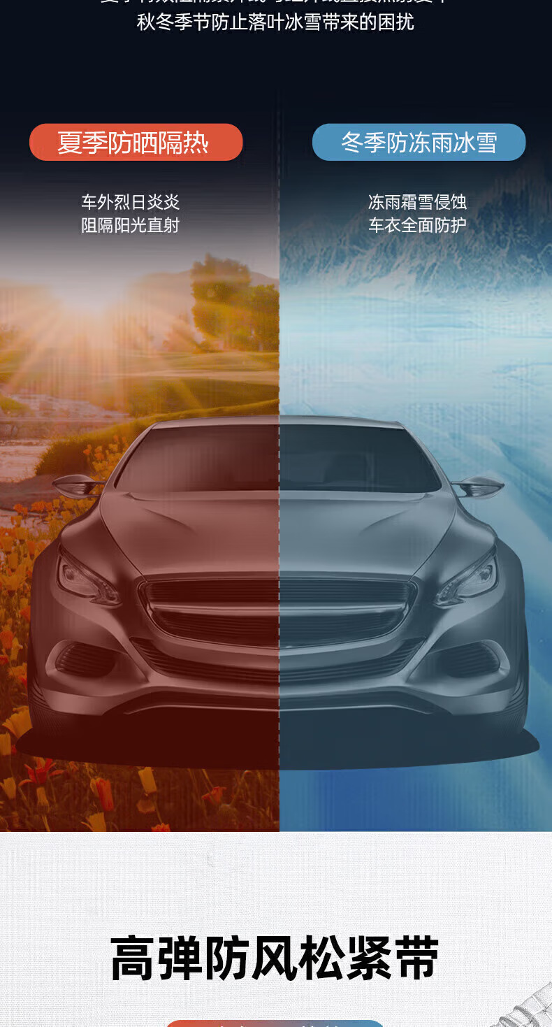 In-Stock Cross-Border 190t Car Cover Full Cover Sun Protection Dustproof Heat Insulation Car Cover Sunshade Car Cover