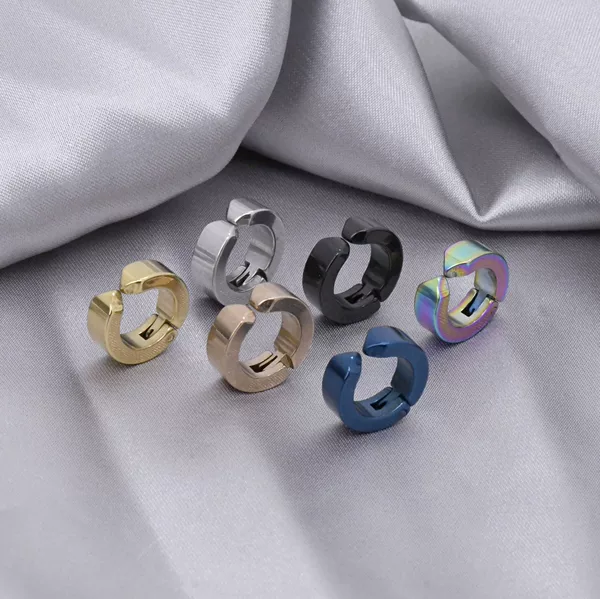 Factory Direct Sales Stainless Steel Electroplated European and American Trendy Simple U-Shaped Non-Pierced Ear Clip Jewelry Wholesale No Need for Piercing