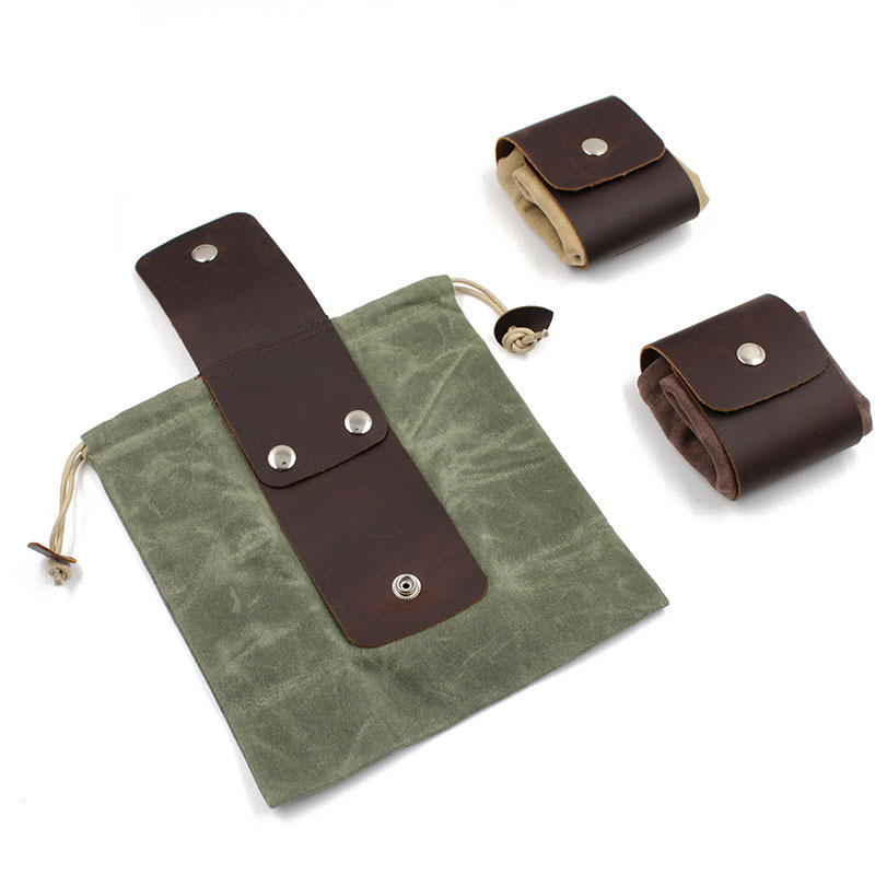 真皮帆布采摘袋