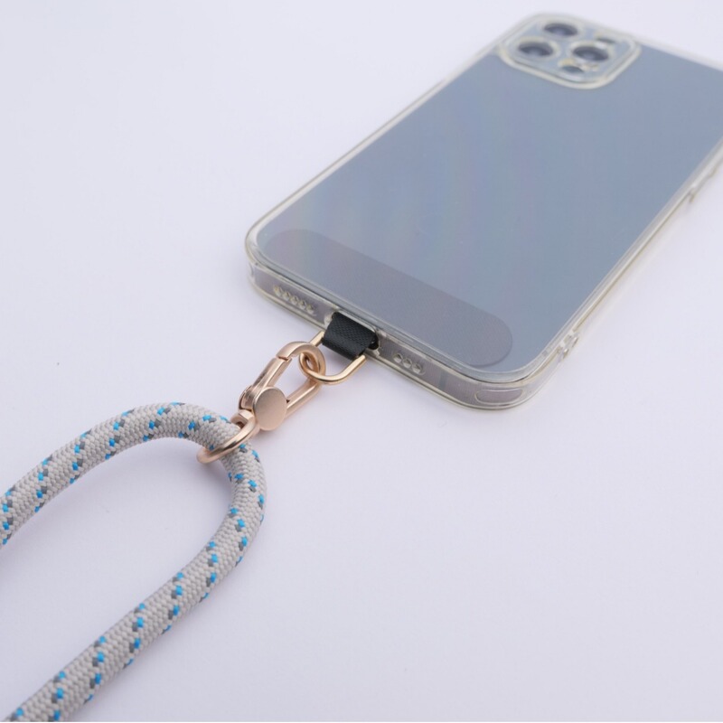 6mm Adjustable Metal Rotating Buckle Phone Lanyard Neck Strap Crossbody Strap with Double-Ended Clip Chain Neck Strap