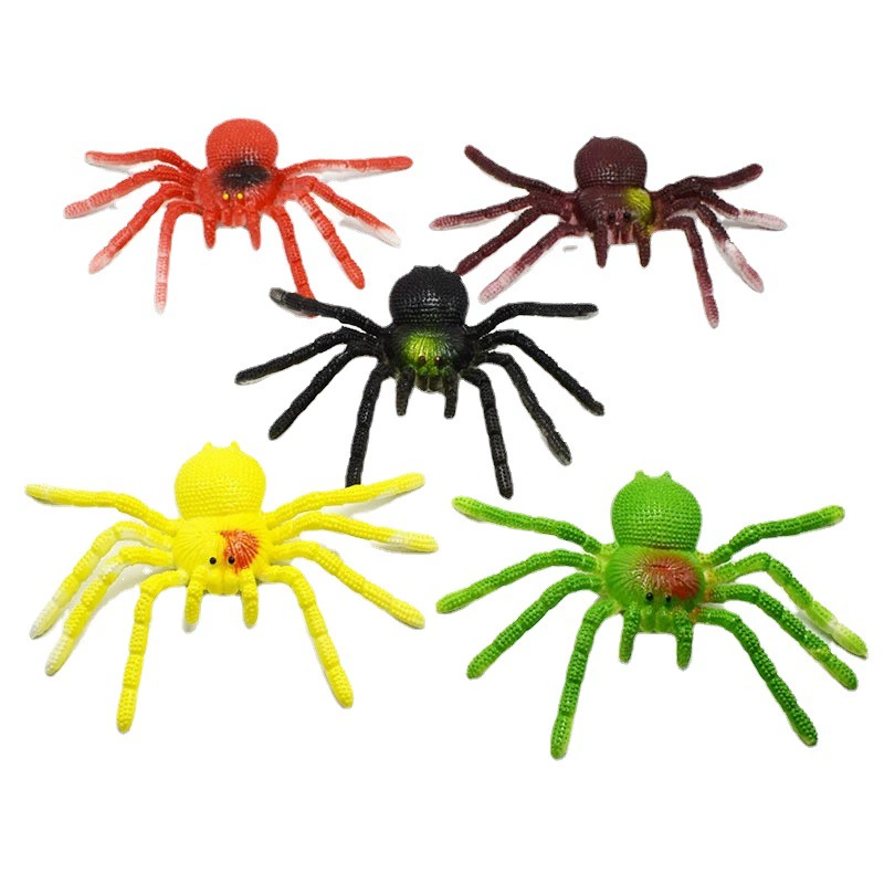 Игрушка из мягкой резины, очки, паук, розыгрыш, оптом
