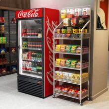 超市零食货架便利店药饮料食品展示架药店玩具陈列架收银台置物架