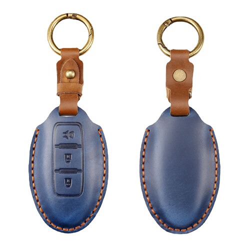 Cross-border hot-selling key case is suitable for Nissan Qixun Tiare Qida Xiyi Xiaoke Loulan genuine leather key bag shell 